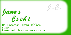 janos csehi business card